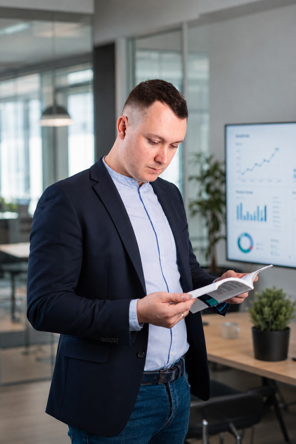 A marketing consultant reviewing an ad performance report